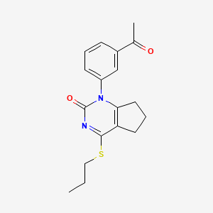 1-(3-acetylphenyl)-4-(propylsulfanyl)-1,5,6,7-tetrahydro-2H-cyclopenta[d]pyrimidin-2-one