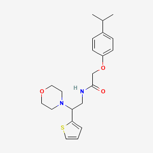 N-[2-(morpholin-4-yl)-2-(thiophen-2-yl)ethyl]-2-[4-(propan-2-yl)phenoxy]acetamide