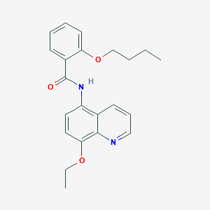 molecular formula C22H24N2O3 B11336077 2-butoxy-N-(8-ethoxyquinolin-5-yl)benzamide 