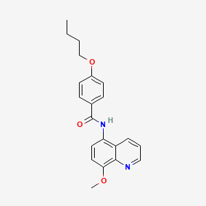 molecular formula C21H22N2O3 B11336098 4-butoxy-N-(8-methoxyquinolin-5-yl)benzamide 