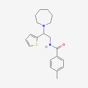 N-[2-(azepan-1-yl)-2-(thiophen-2-yl)ethyl]-4-methylbenzamide