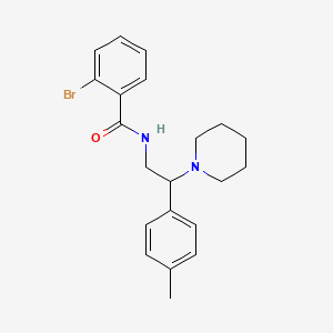 molecular formula C21H25BrN2O B11336112 2-bromo-N-[2-(4-methylphenyl)-2-(piperidin-1-yl)ethyl]benzamide 