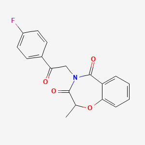 4-[2-(4-fluorophenyl)-2-oxoethyl]-2-methyl-1,4-benzoxazepine-3,5(2H,4H)-dione