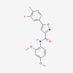 N-(2,4-dimethoxyphenyl)-5-(3-fluoro-4-methylphenyl)-1,2-oxazole-3-carboxamide