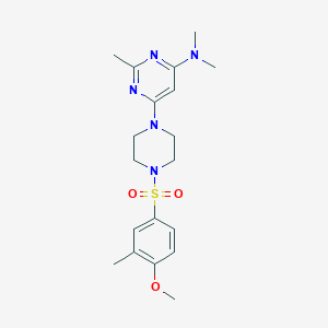 6-[4-(4-Methoxy-3-methylbenzenesulfonyl)piperazin-1-YL]-N,N,2-trimethylpyrimidin-4-amine