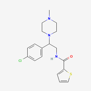 N-[2-(4-chlorophenyl)-2-(4-methylpiperazin-1-yl)ethyl]thiophene-2-carboxamide