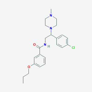 N-[2-(4-chlorophenyl)-2-(4-methylpiperazin-1-yl)ethyl]-3-propoxybenzamide