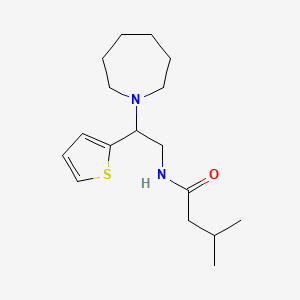 N-[2-(azepan-1-yl)-2-(thiophen-2-yl)ethyl]-3-methylbutanamide