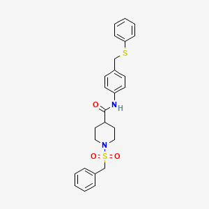 1-(benzylsulfonyl)-N-{4-[(phenylsulfanyl)methyl]phenyl}piperidine-4-carboxamide