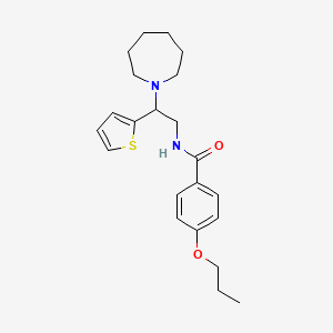 N-[2-(azepan-1-yl)-2-(thiophen-2-yl)ethyl]-4-propoxybenzamide