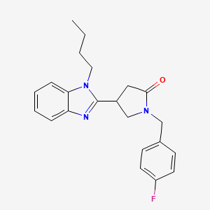 molecular formula C22H24FN3O B11336277 4-(1-butyl-1H-benzimidazol-2-yl)-1-(4-fluorobenzyl)pyrrolidin-2-one 