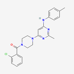 6-[4-(2-chlorobenzoyl)piperazin-1-yl]-2-methyl-N-(4-methylphenyl)pyrimidin-4-amine