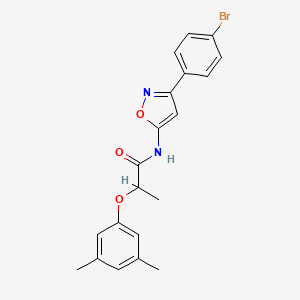 molecular formula C20H19BrN2O3 B11336299 N-[3-(4-bromophenyl)-1,2-oxazol-5-yl]-2-(3,5-dimethylphenoxy)propanamide 