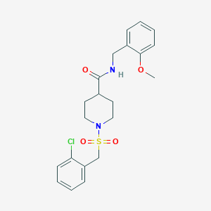 1-[(2-chlorobenzyl)sulfonyl]-N-(2-methoxybenzyl)piperidine-4-carboxamide