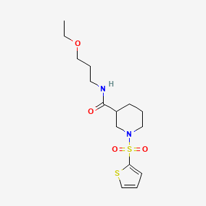 N-(3-ethoxypropyl)-1-(thiophen-2-ylsulfonyl)piperidine-3-carboxamide