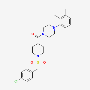 {1-[(4-Chlorobenzyl)sulfonyl]piperidin-4-yl}[4-(2,3-dimethylphenyl)piperazin-1-yl]methanone