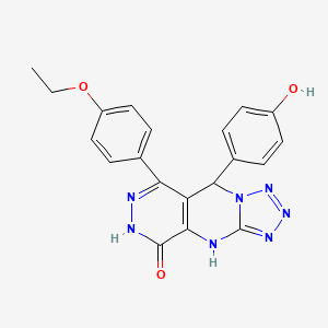 10-(4-ethoxyphenyl)-8-(4-hydroxyphenyl)-2,4,5,6,7,11,12-heptazatricyclo[7.4.0.03,7]trideca-1(9),3,5,10-tetraen-13-one