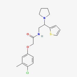 2-(4-chloro-3-methylphenoxy)-N-[2-(pyrrolidin-1-yl)-2-(thiophen-2-yl)ethyl]acetamide