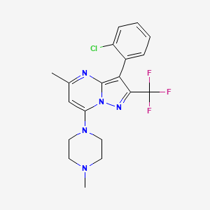 3-(2-Chlorophenyl)-5-methyl-7-(4-methylpiperazin-1-yl)-2-(trifluoromethyl)pyrazolo[1,5-a]pyrimidine