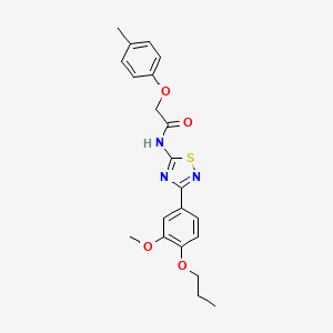 N-[3-(3-methoxy-4-propoxyphenyl)-1,2,4-thiadiazol-5-yl]-2-(4-methylphenoxy)acetamide