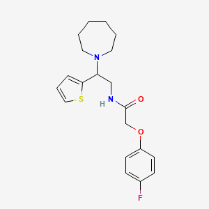 molecular formula C20H25FN2O2S B11336377 N-[2-(azepan-1-yl)-2-(thiophen-2-yl)ethyl]-2-(4-fluorophenoxy)acetamide 