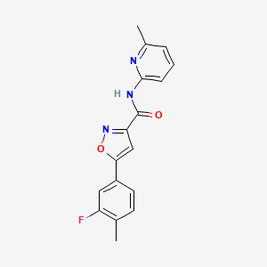 5-(3-fluoro-4-methylphenyl)-N-(6-methylpyridin-2-yl)-1,2-oxazole-3-carboxamide