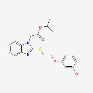 propan-2-yl (2-{[2-(3-methoxyphenoxy)ethyl]sulfanyl}-1H-benzimidazol-1-yl)acetate