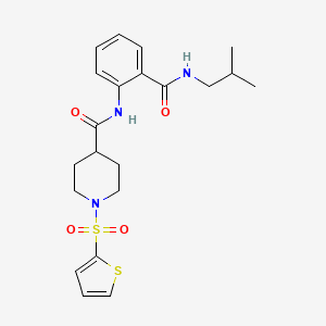 N-{2-[(2-methylpropyl)carbamoyl]phenyl}-1-(thiophen-2-ylsulfonyl)piperidine-4-carboxamide