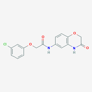 2-(3-chlorophenoxy)-N-(3-oxo-3,4-dihydro-2H-1,4-benzoxazin-6-yl)acetamide