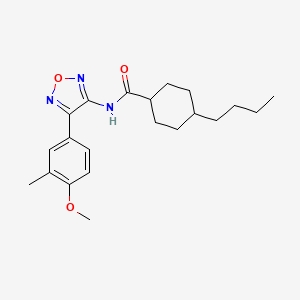 molecular formula C21H29N3O3 B11336481 4-butyl-N-[4-(4-methoxy-3-methylphenyl)-1,2,5-oxadiazol-3-yl]cyclohexanecarboxamide 