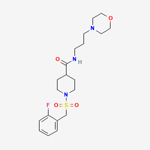 1-[(2-fluorobenzyl)sulfonyl]-N-[3-(morpholin-4-yl)propyl]piperidine-4-carboxamide