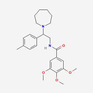 molecular formula C25H34N2O4 B11336486 N-[2-(azepan-1-yl)-2-(4-methylphenyl)ethyl]-3,4,5-trimethoxybenzamide 