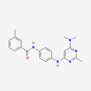 N-(4-{[6-(dimethylamino)-2-methylpyrimidin-4-yl]amino}phenyl)-3-methylbenzamide