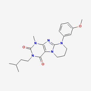 9-(3-methoxyphenyl)-1-methyl-3-(3-methylbutyl)-7,8-dihydro-6H-purino[7,8-a]pyrimidine-2,4-dione