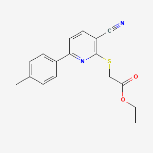 Ethyl {[3-cyano-6-(4-methylphenyl)pyridin-2-yl]sulfanyl}acetate