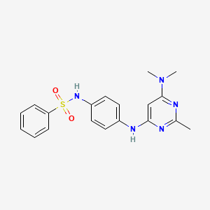 N-(4-{[6-(dimethylamino)-2-methylpyrimidin-4-yl]amino}phenyl)benzenesulfonamide