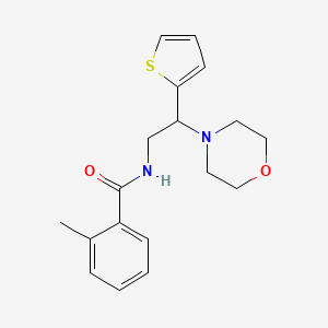 2-methyl-N-[2-(morpholin-4-yl)-2-(thiophen-2-yl)ethyl]benzamide