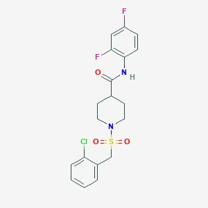 1-[(2-chlorobenzyl)sulfonyl]-N-(2,4-difluorophenyl)piperidine-4-carboxamide