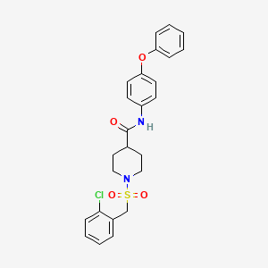 1-[(2-chlorobenzyl)sulfonyl]-N-(4-phenoxyphenyl)piperidine-4-carboxamide