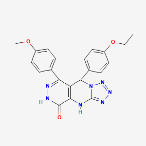 8-(4-ethoxyphenyl)-10-(4-methoxyphenyl)-2,4,5,6,7,11,12-heptazatricyclo[7.4.0.03,7]trideca-1(9),3,5,10-tetraen-13-one