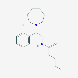 molecular formula C19H29ClN2O B11336580 N-[2-(azepan-1-yl)-2-(2-chlorophenyl)ethyl]pentanamide 