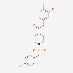 1-[(4-chlorobenzyl)sulfonyl]-N-(3,4-difluorophenyl)piperidine-4-carboxamide