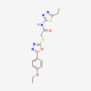 2-{[5-(4-Ethoxyphenyl)-1,3,4-oxadiazol-2-YL]sulfanyl}-N-(5-ethyl-1,3,4-thiadiazol-2-YL)acetamide