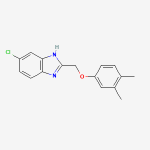 molecular formula C16H15ClN2O B11336621 5-chloro-2-[(3,4-dimethylphenoxy)methyl]-1H-benzimidazole 