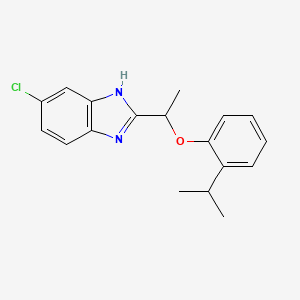 5-chloro-2-{1-[2-(propan-2-yl)phenoxy]ethyl}-1H-benzimidazole