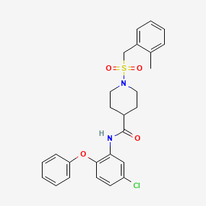 N-(5-chloro-2-phenoxyphenyl)-1-[(2-methylbenzyl)sulfonyl]piperidine-4-carboxamide