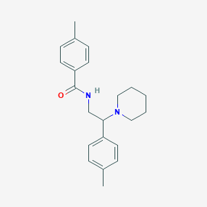 4-methyl-N-[2-(4-methylphenyl)-2-(piperidin-1-yl)ethyl]benzamide