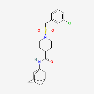 molecular formula C23H31ClN2O3S B11336685 N-(Adamantan-1-YL)-1-[(3-chlorophenyl)methanesulfonyl]piperidine-4-carboxamide 