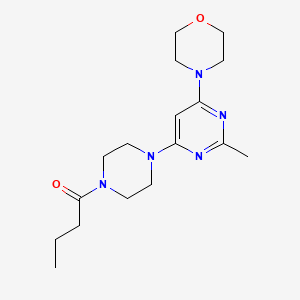 molecular formula C17H27N5O2 B11336688 1-(4-(2-Methyl-6-morpholinopyrimidin-4-yl)piperazin-1-yl)butan-1-one 