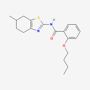 molecular formula C19H24N2O2S B11336693 2-butoxy-N-(6-methyl-4,5,6,7-tetrahydro-1,3-benzothiazol-2-yl)benzamide 